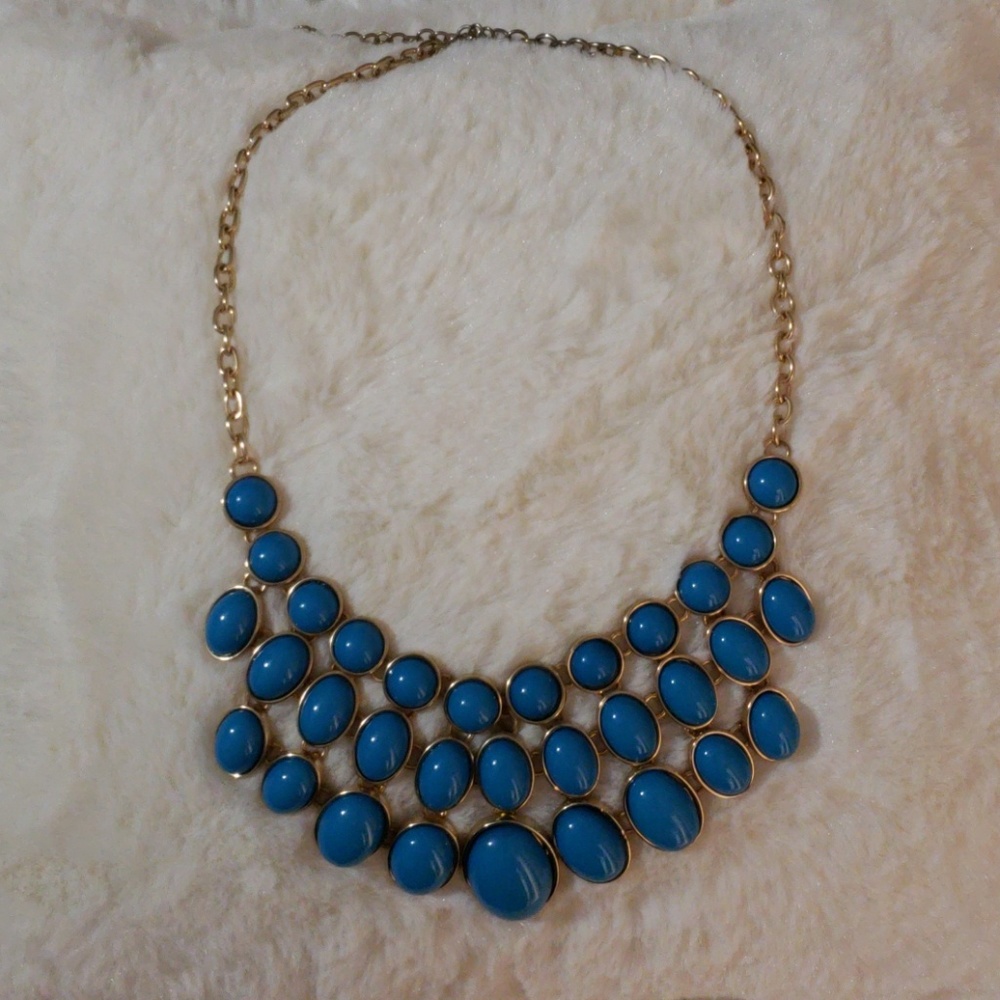 Blue statement necklace